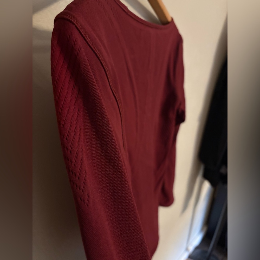 Lululemon Athletica Reveal Long Sleeve Top - Deep Rouge - Picture 4 of 7